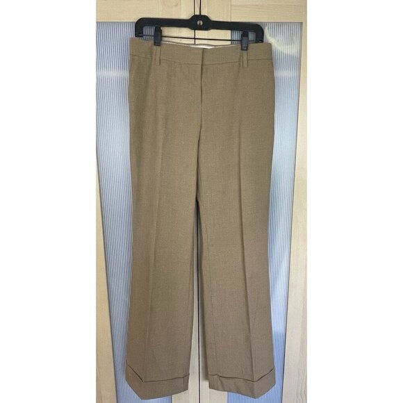 Liz Claiborne Audra Wide Leg Pants Beige Dress Trousers Sz 8 Career Wear Party - Picture 1 of 3